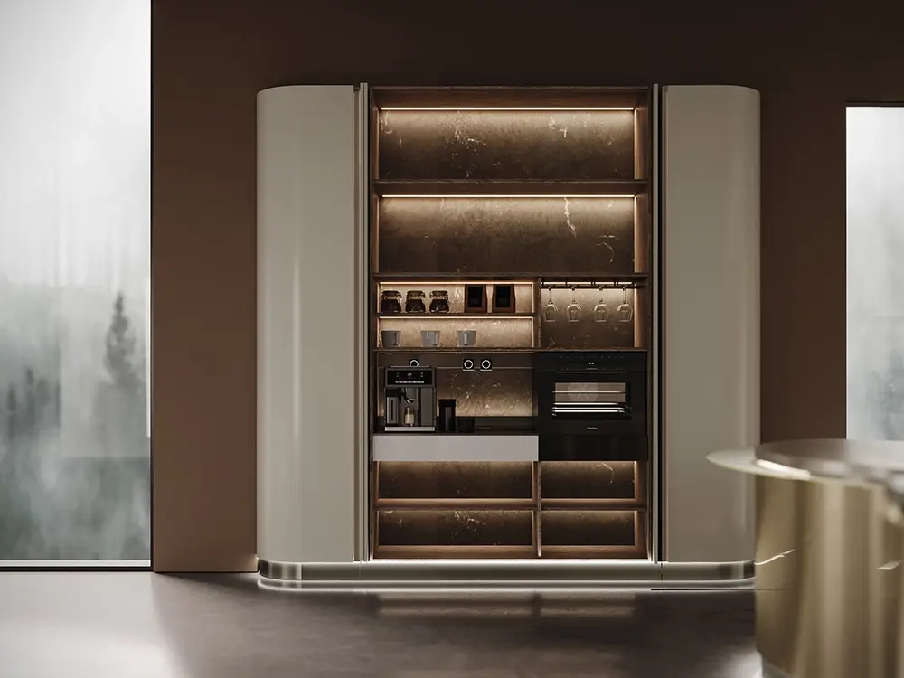 La nueva solución de espacio de cocina de Suofeiya Home Collection está directamente inspirada en la arquitectura de Oscar Niemeyer
